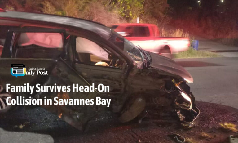 Family Survives Head-On Collision in Savannes Bay