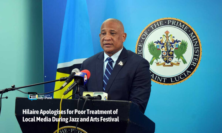 Hilaire Apologises for Poor Treatment of Local Media During Jazz and Arts Festival
