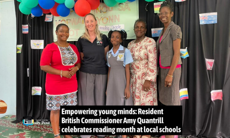 Empowering young minds: Resident British Commissioner Amy Quantrill celebrates reading month at local schools