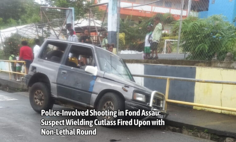 Police-Involved Shooting in Fond Assau: Suspect Wielding Cutlass Fired Upon with Non-Lethal Round