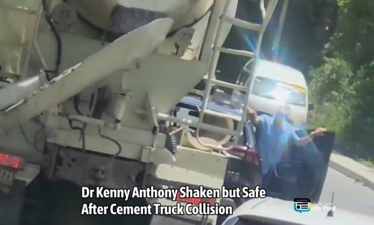Dr Kenny Anthony Shaken but Safe After Cement Truck Collision