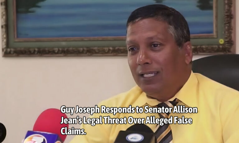 Guy Joseph Responds to Senator Allison Jean’s Legal Threat Over Alleged False Claims
