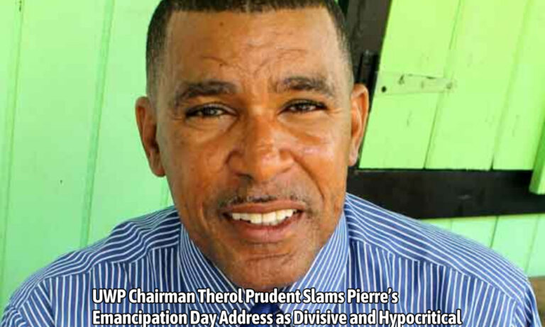 Prudent Slams Pierre’s Emancipation Day Address as Divisive and Hypocritical
