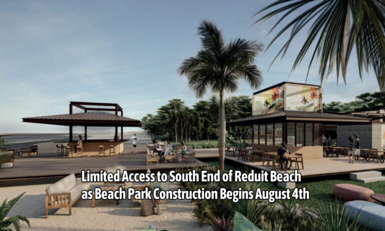Limited Access to South End of Reduit Beach as Beach Park Construction Begins August 4