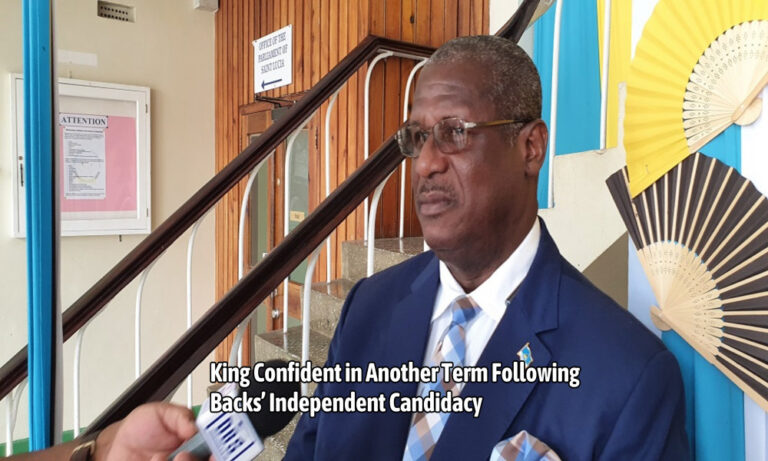 King Confident in Another Term Following Backs’ Independent Candidacy