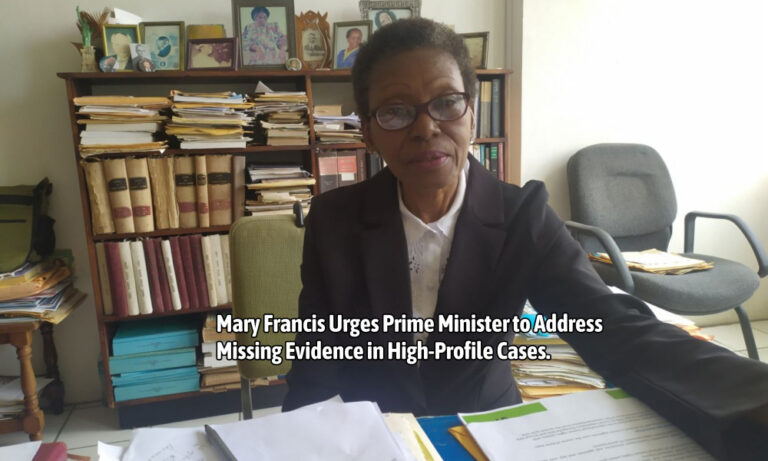 Mary Francis Urges Prime Minister to Address Missing Evidence in High-Profile Cases