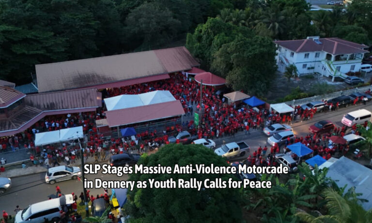 SLP Stages Massive Anti-Violence Motorcade in Dennery as Youth Rally Calls for Peace