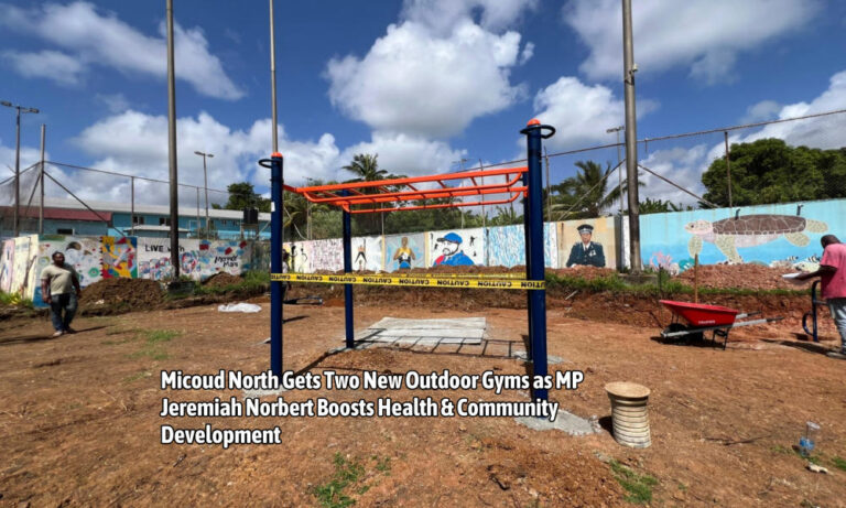Micoud North Gets Two New Outdoor Gyms as MP Jeremiah Norbert Boosts Health & Community Development