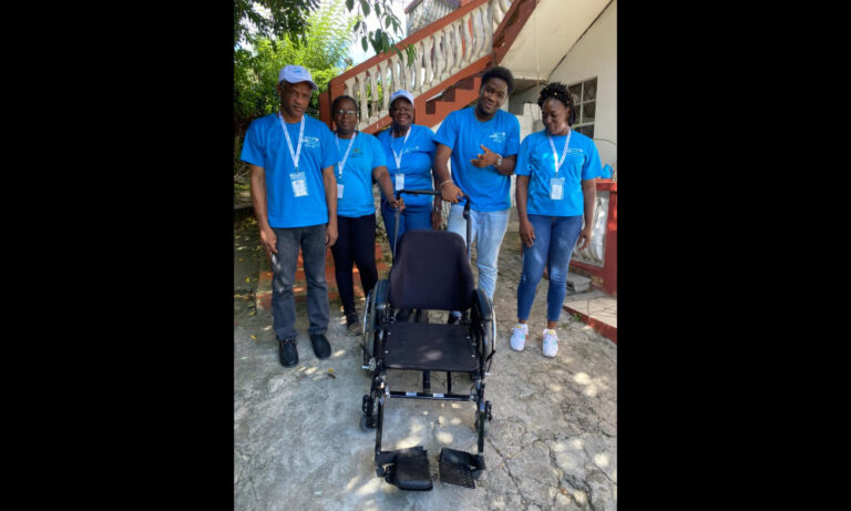 SSDF and UNICEF’s MICS-7 Team Provide Wheelchair to Bois d’Orange Resident in Need