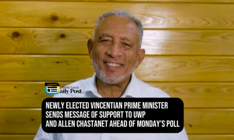 Newly Elected Vincentian Prime Minister Sends Message of Support to UWP and Allen Chastanet Ahead of Monday’s Poll