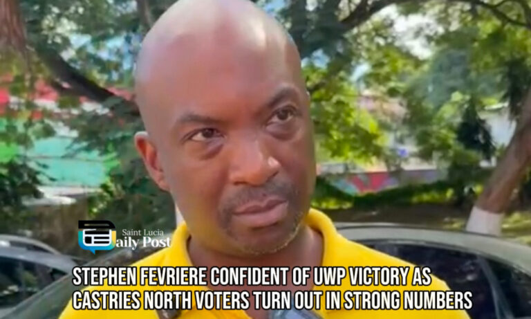 Stephen Fevriere Confident of UWP Victory as Castries North Voters Turn Out in Strong Numbers