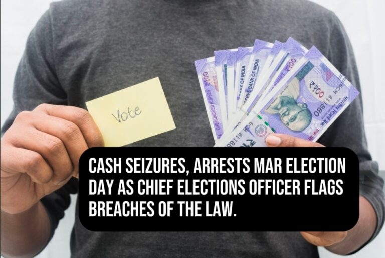 Cash Seizures, Arrests Mar Election Day as Chief Elections Officer Flags Breaches of the Law
