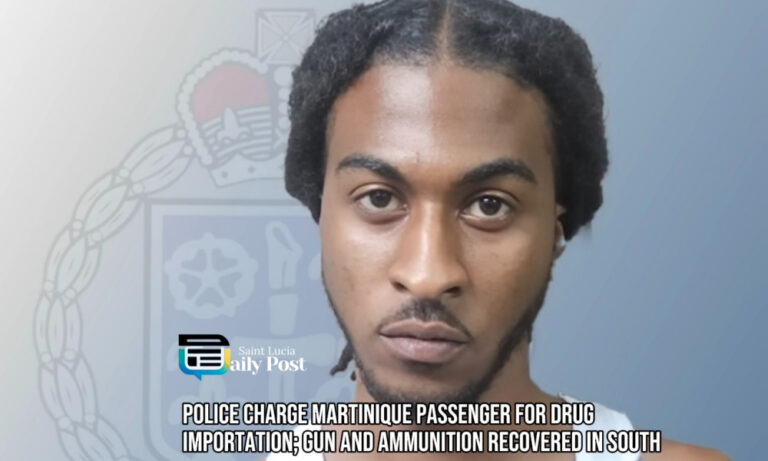 Police Charge Martinique Passenger for Drug Importation; Gun and Ammunition Recovered in South