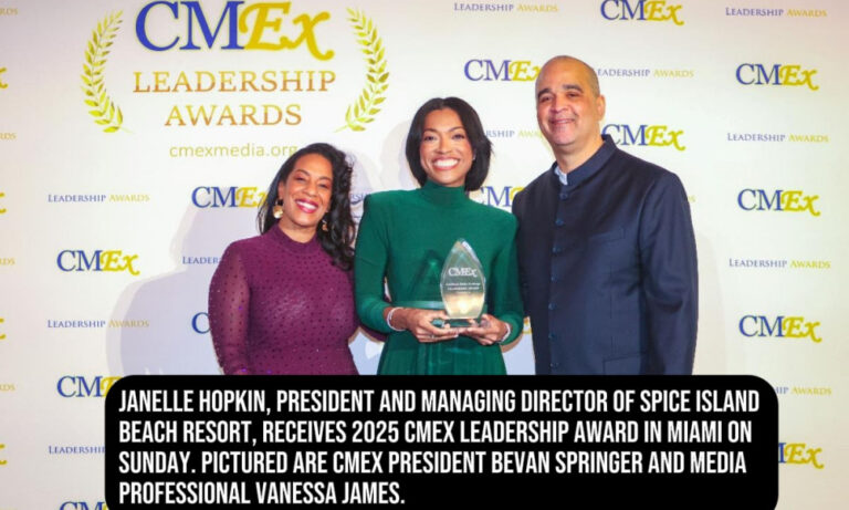 Janelle Hopkin of Spice Island Beach Resort Honored with Prestigious CMEx Leadership Award