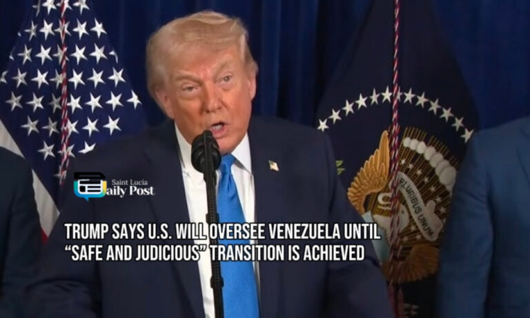 Trump Says U.S. Will Oversee Venezuela Until “Safe and Judicious” Transition Is Achieved