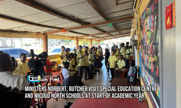 Norbert, Butcher Visit Special Education Centre and Micoud North Schools at Start of Academic Year