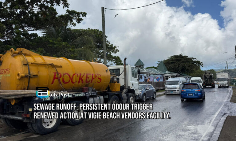 Sewage Runoff, Persistent Odour Trigger Renewed Action at Vigie Beach Vendors Facility