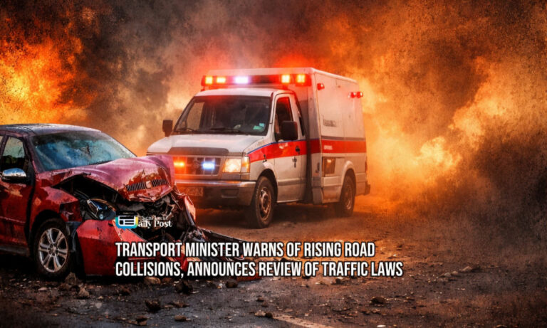 Transport Minister Warns of Rising Road Collisions, Announces Review of Traffic Laws