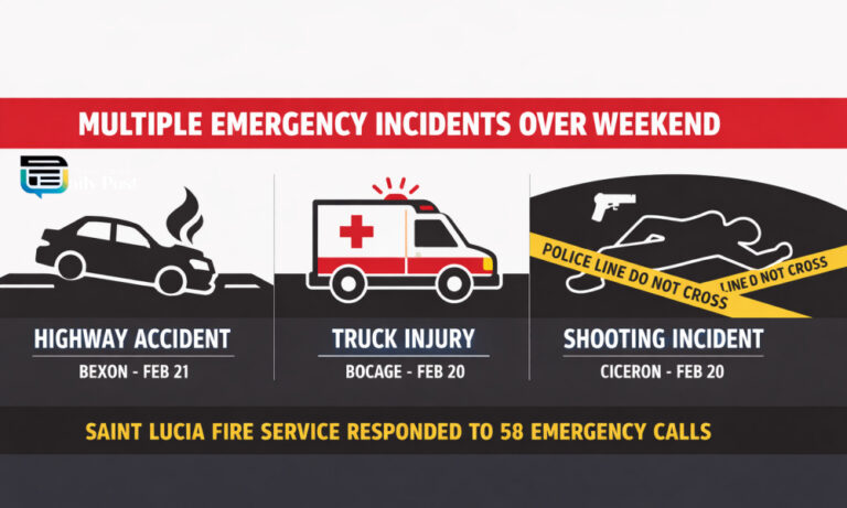 Saint Lucia Fire Service Responds to 58 Emergencies Over Weekend; Three Major Incidents Under Investigation