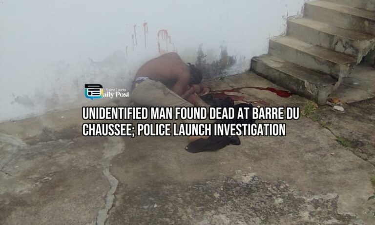 Unidentified Man Found Dead at Barre Du Chaussee; Police Launch Investigation