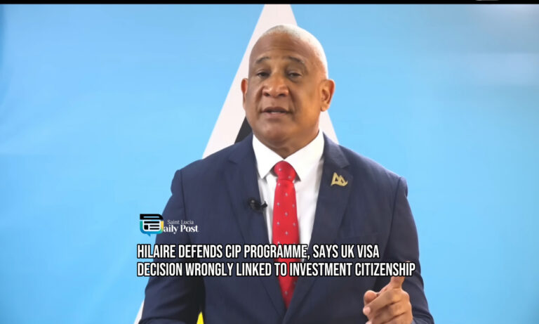 Hilaire Defends CIP Programme, Says UK Visa Decision Wrongly Linked to Investment Citizenship