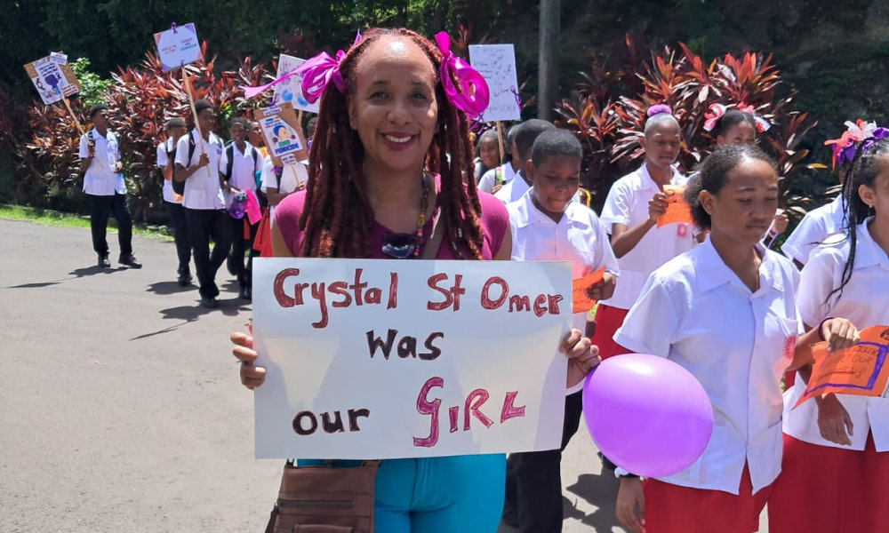 Two Castries Schools March Against Violence Toward Women